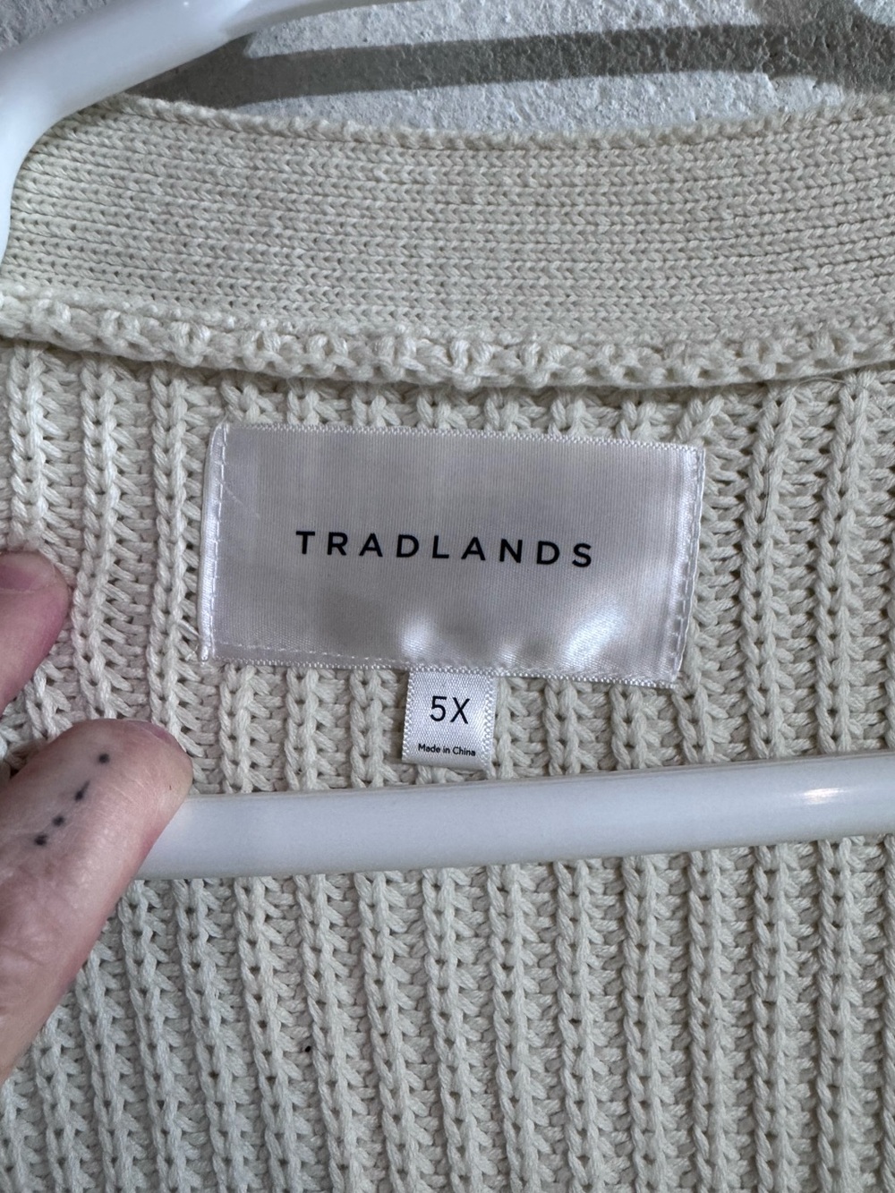 Tradlands Cream Button-Front Ribbed Cardigan - Picture 2 of 3